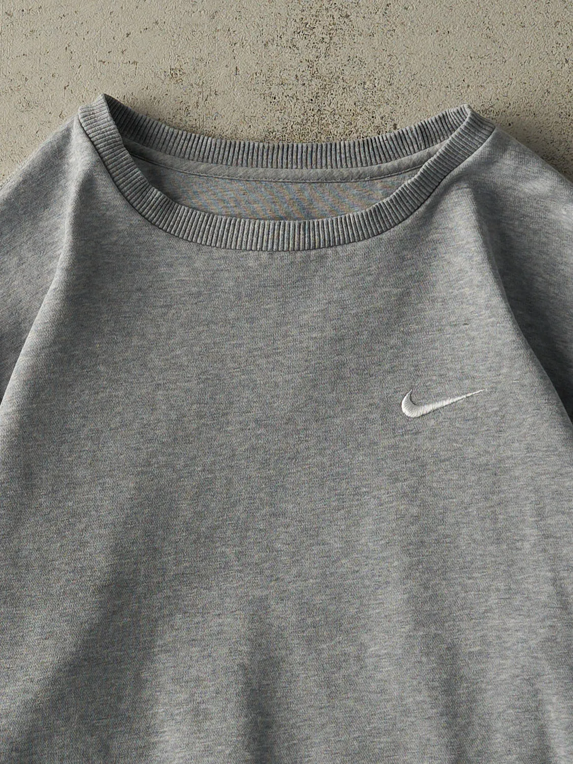 Vintage Y2K Grey Nike Embroidered Crewneck (L/XL) sold by Rebalance Vintage product image thumbnail 2