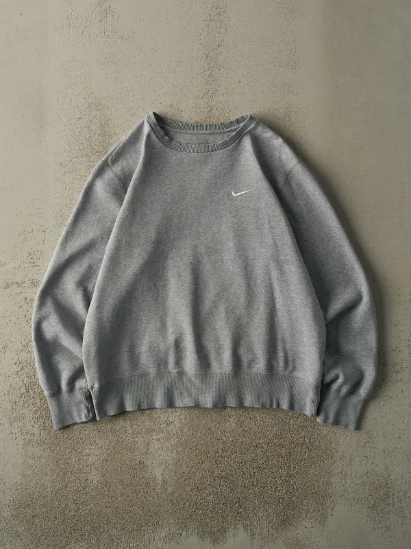 Vintage Y2K Grey Nike Embroidered Crewneck (L/XL) sold by Rebalance Vintage