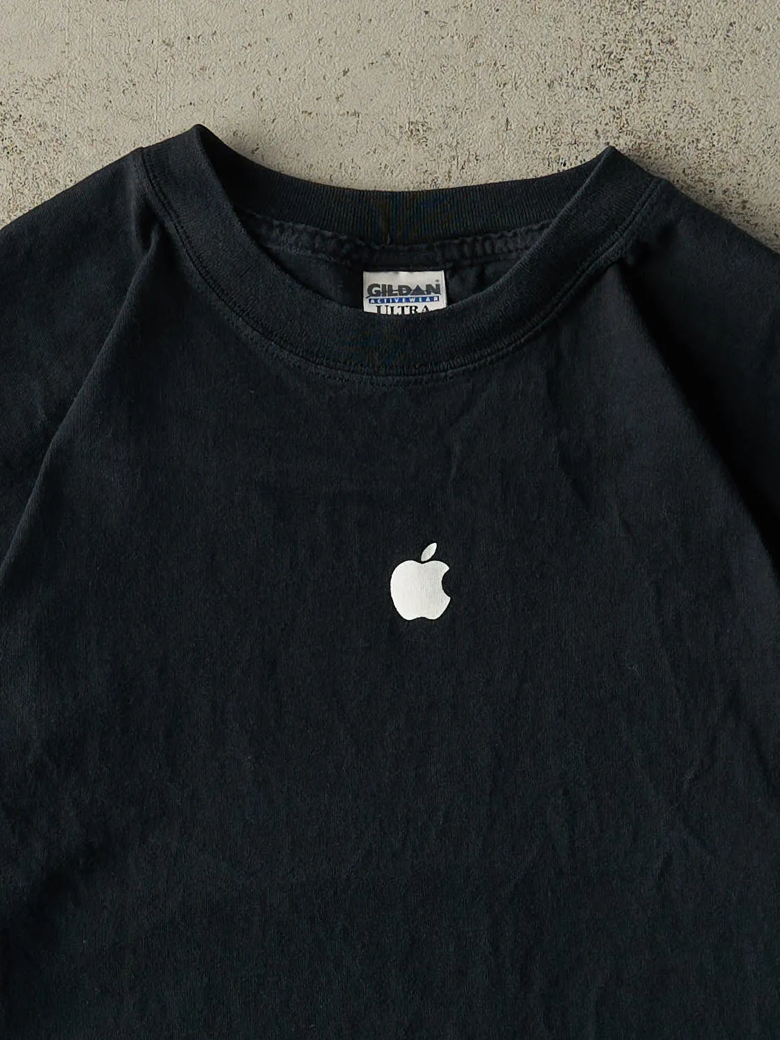 Vintage Y2K Black Apple Logo Tee (L/XL) sold by Rebalance Vintage product image thumbnail 2