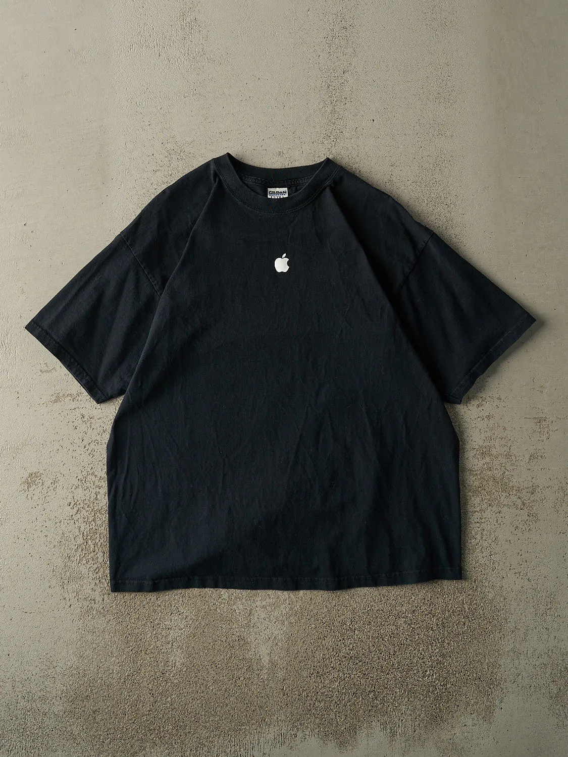 Vintage Y2K Black Apple Logo Tee (L/XL) sold by Rebalance Vintage
