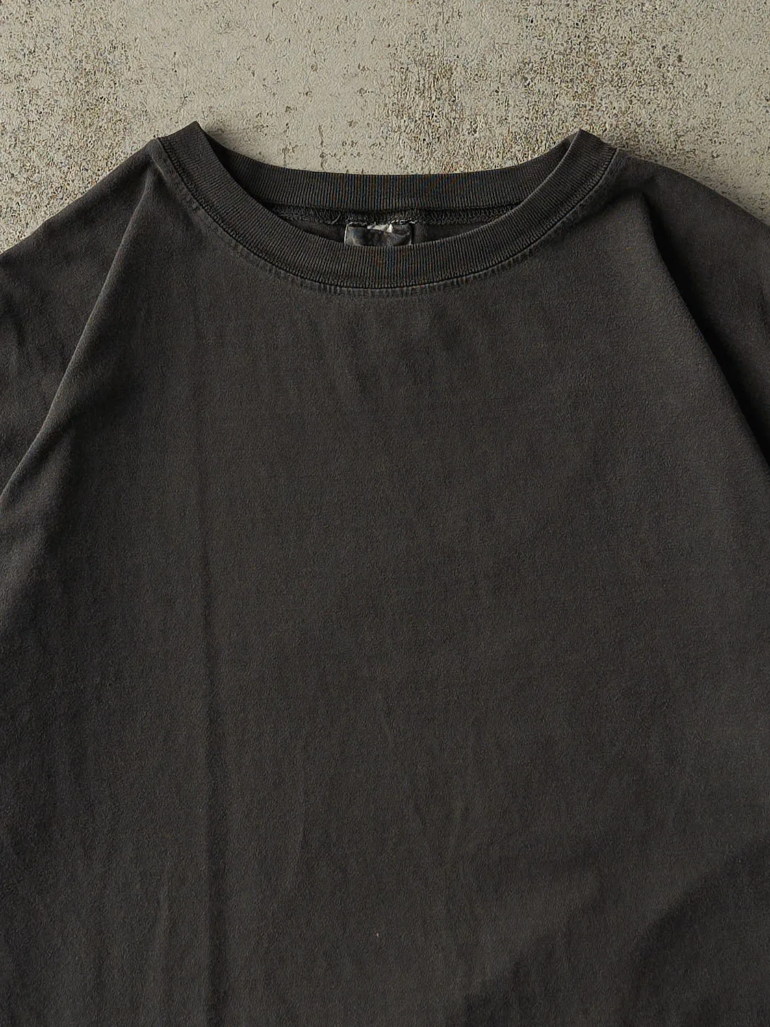 Vintage 90s Faded Black Blank Tee (L/XL) sold by Rebalance Vintage product image thumbnail 2