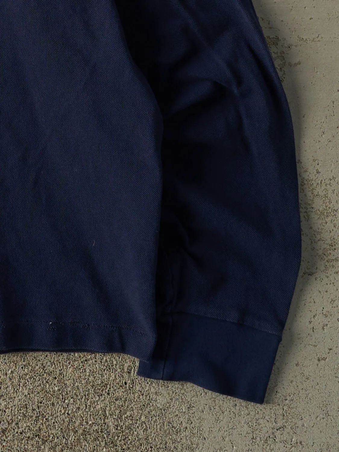 Vintage Y2K Navy Blue Polo Ralph Lauren Quarter Button (S/M) sold by Rebalance Vintage product image thumbnail 3