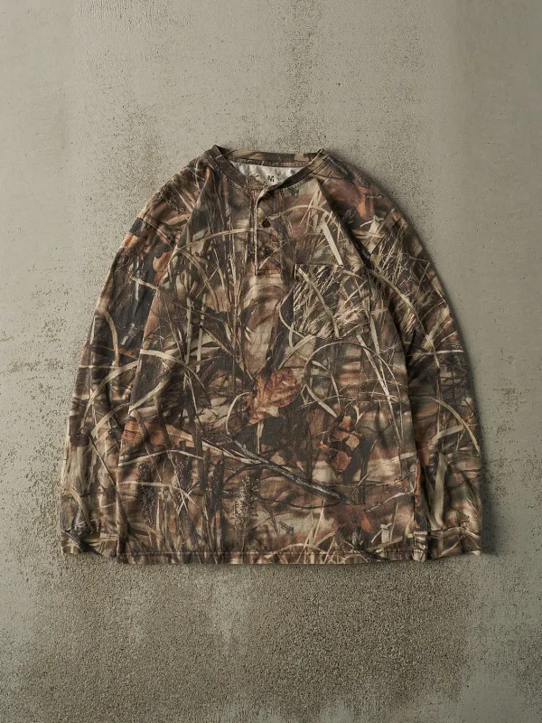 Vintage Y2K Camo Advantage Max Quarter Button Pocket Long Sleeve (M) sold by Rebalance Vintage