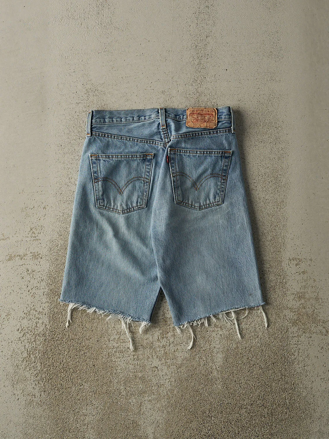 Vintage 90s Light Wash Levi's 501 Cut Off Jean Shorts (28.5x11) sold by Rebalance Vintage product image thumbnail 3