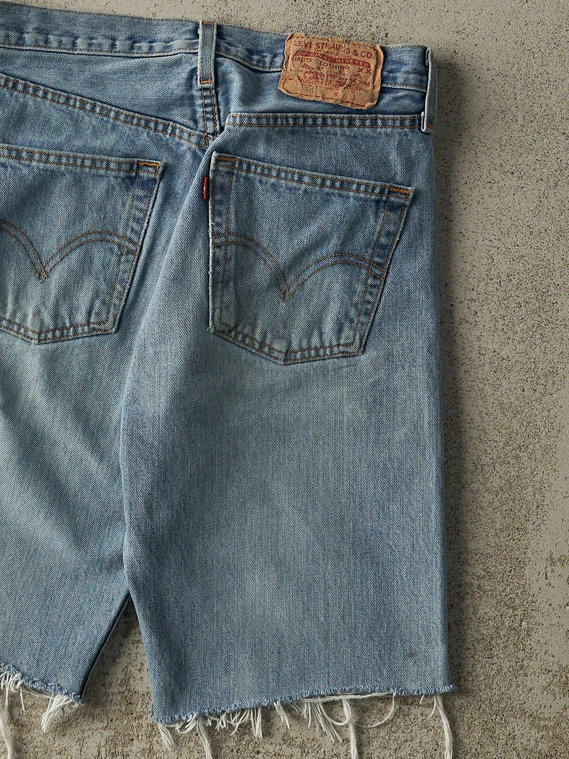 Vintage 90s Light Wash Levi's 501 Cut Off Jean Shorts (28.5x11) sold by Rebalance Vintage product image thumbnail 5