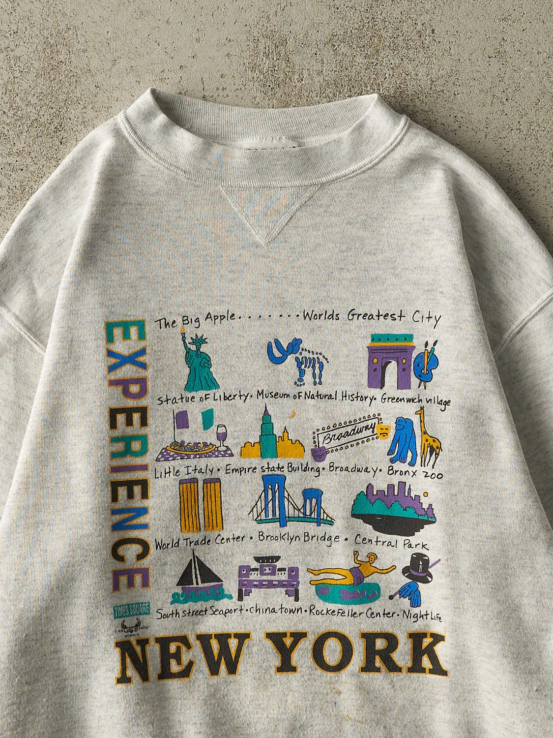 Vintage 90s Heather Grey New York Experience Crewneck (M) sold by Rebalance Vintage product image thumbnail 2