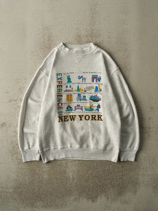 Vintage 90s Heather Grey New York Experience Crewneck (M) sold by Rebalance Vintage