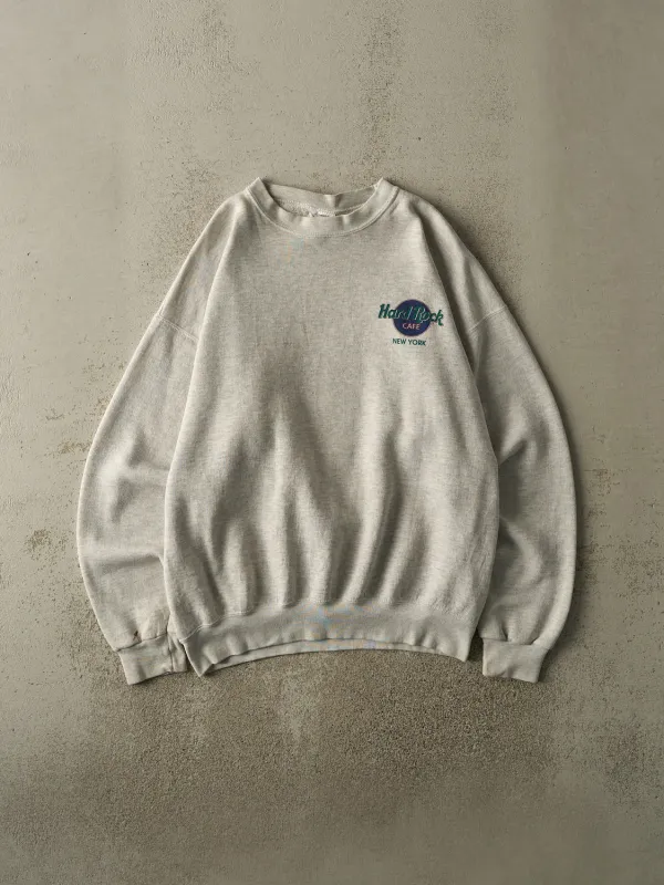 Vintage 90s Heather Grey Hard Rock Cafe New York Crewneck (XL/XXL) sold by Rebalance Vintage