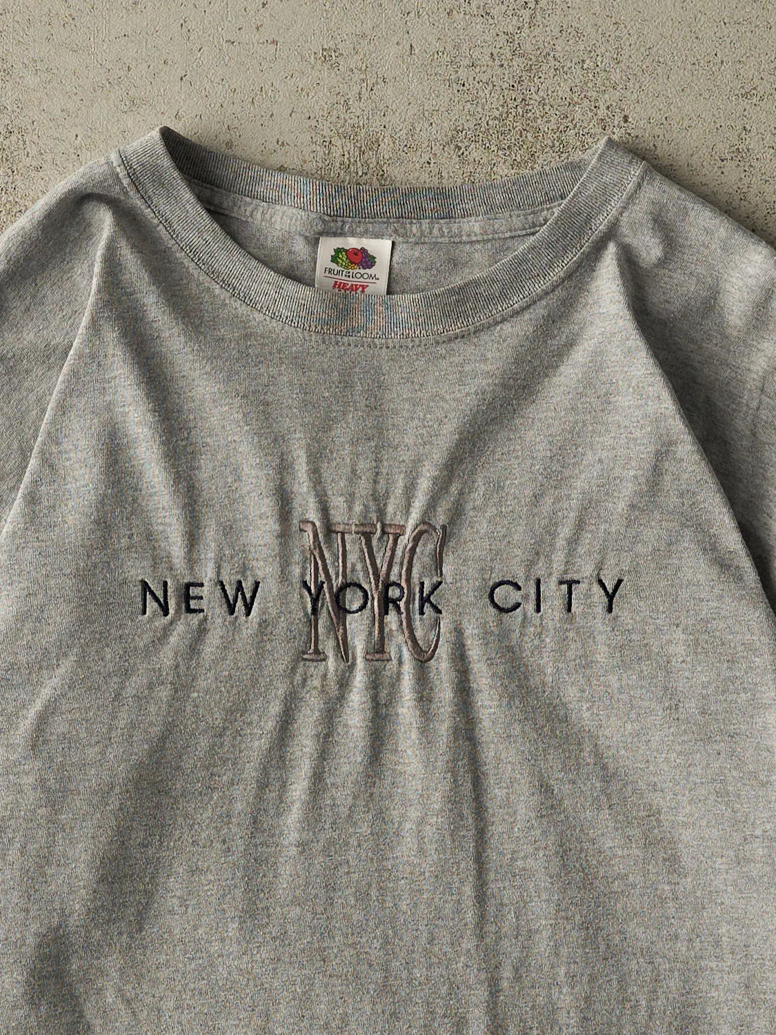 Vintage Y2K Grey New York City Embroidered Long Sleeve (M/L) sold by Rebalance Vintage product image thumbnail 2