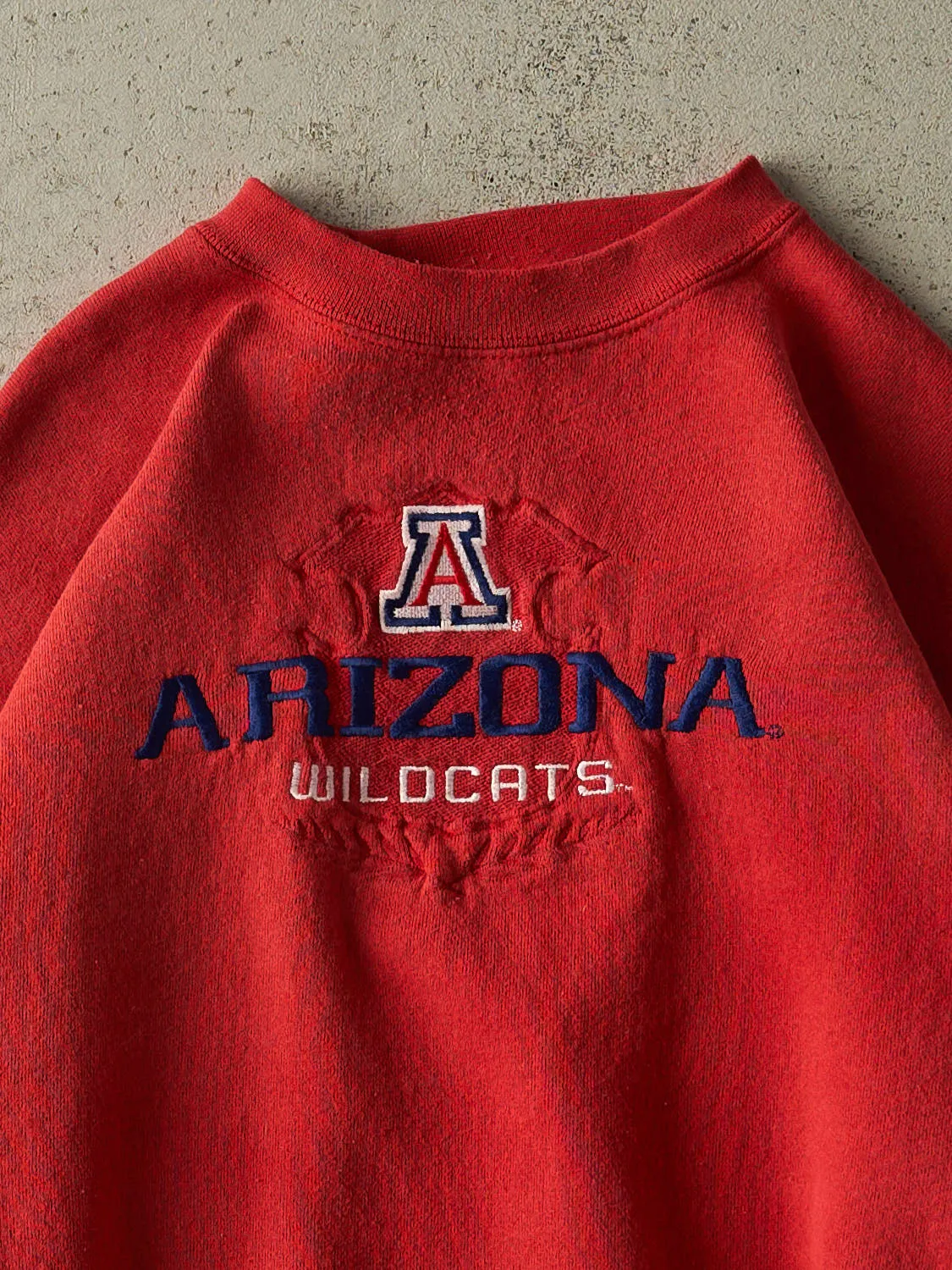 Vintage 90s Red University of Arizona Wildcats Crewneck (L/XL) sold by Rebalance Vintage product image thumbnail 2