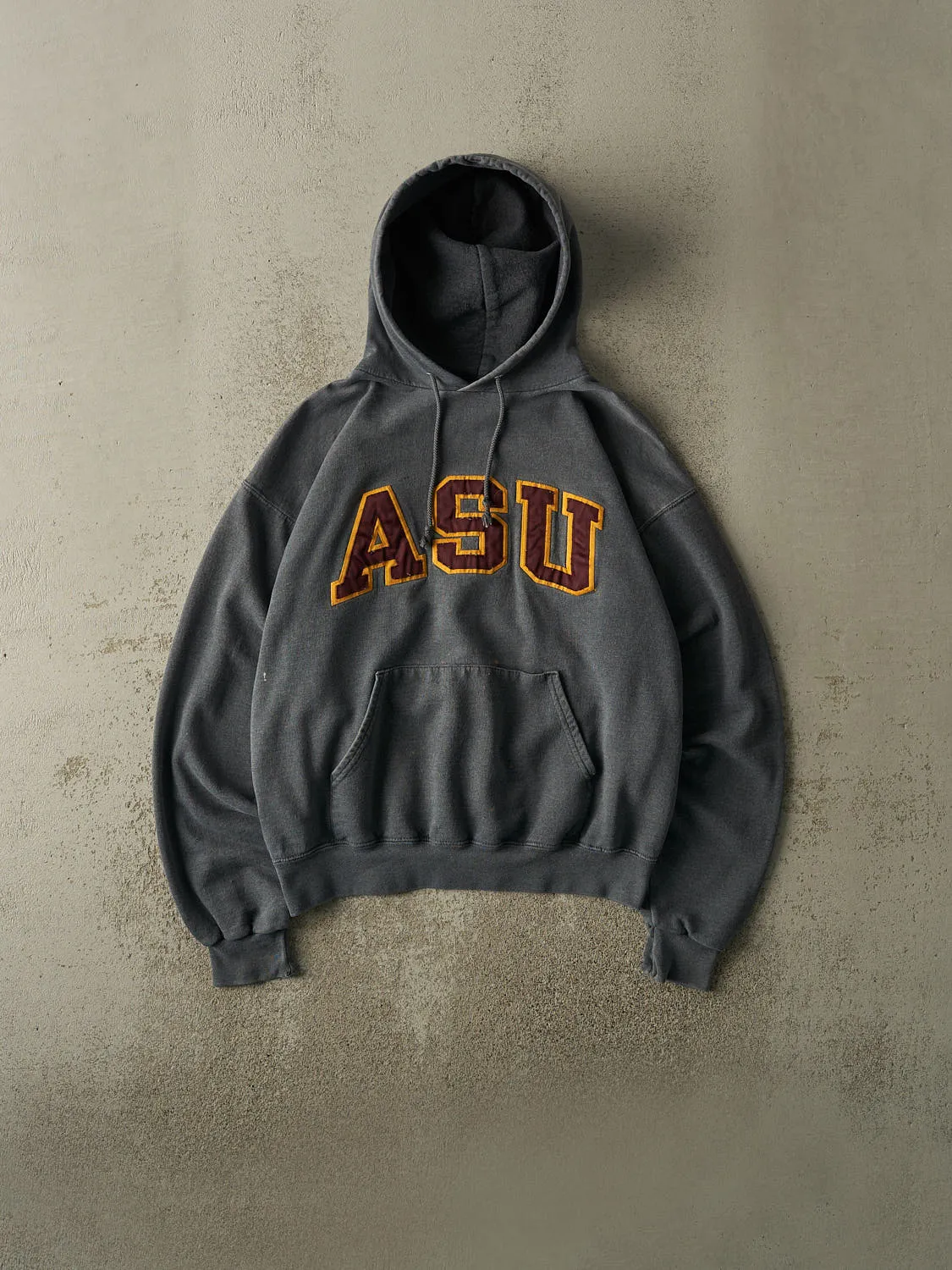 Vintage 90s Charcoal Grey Arizona State University Hoodie (M) sold by Rebalance Vintage
