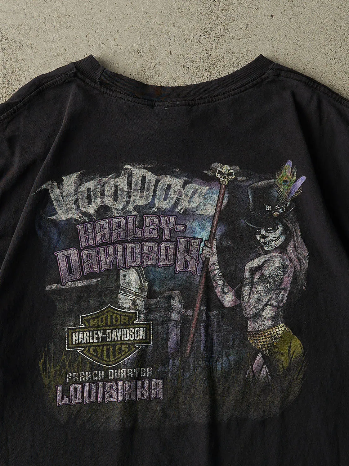 Vintage Y2K Faded Black Louisiana Harley Davidson Tee (XL/XXL) sold by Rebalance Vintage product image thumbnail 4