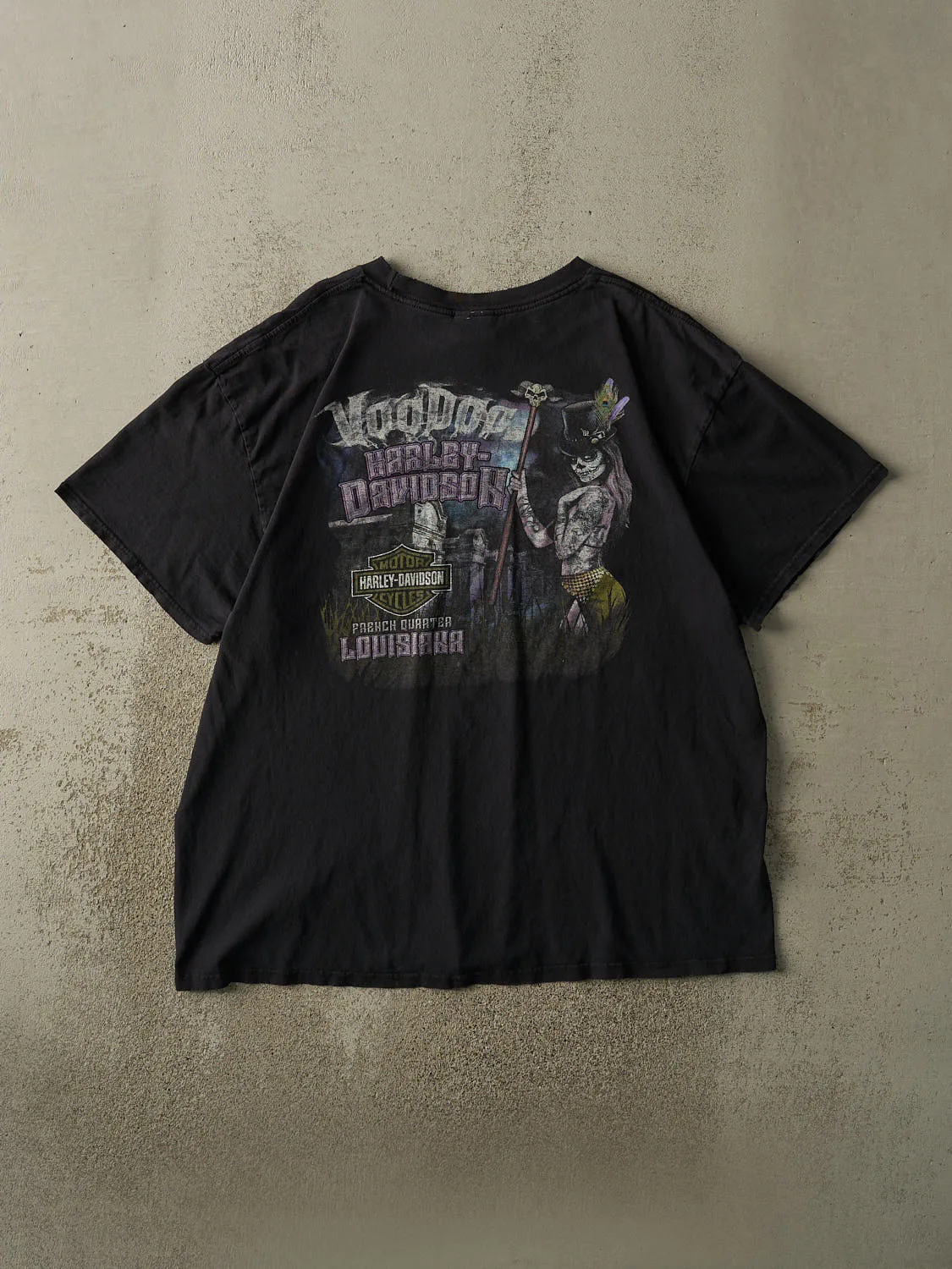 Vintage Y2K Faded Black Louisiana Harley Davidson Tee (XL/XXL) sold by Rebalance Vintage
