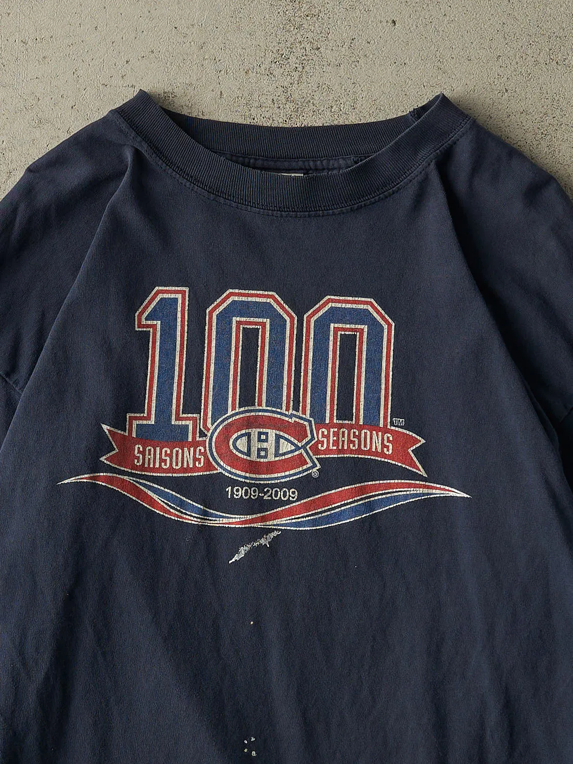 Vintage 09' Navy Blue Montreal Canadians 100th Season Long Sleeve (XL) sold by Rebalance Vintage product image thumbnail 2