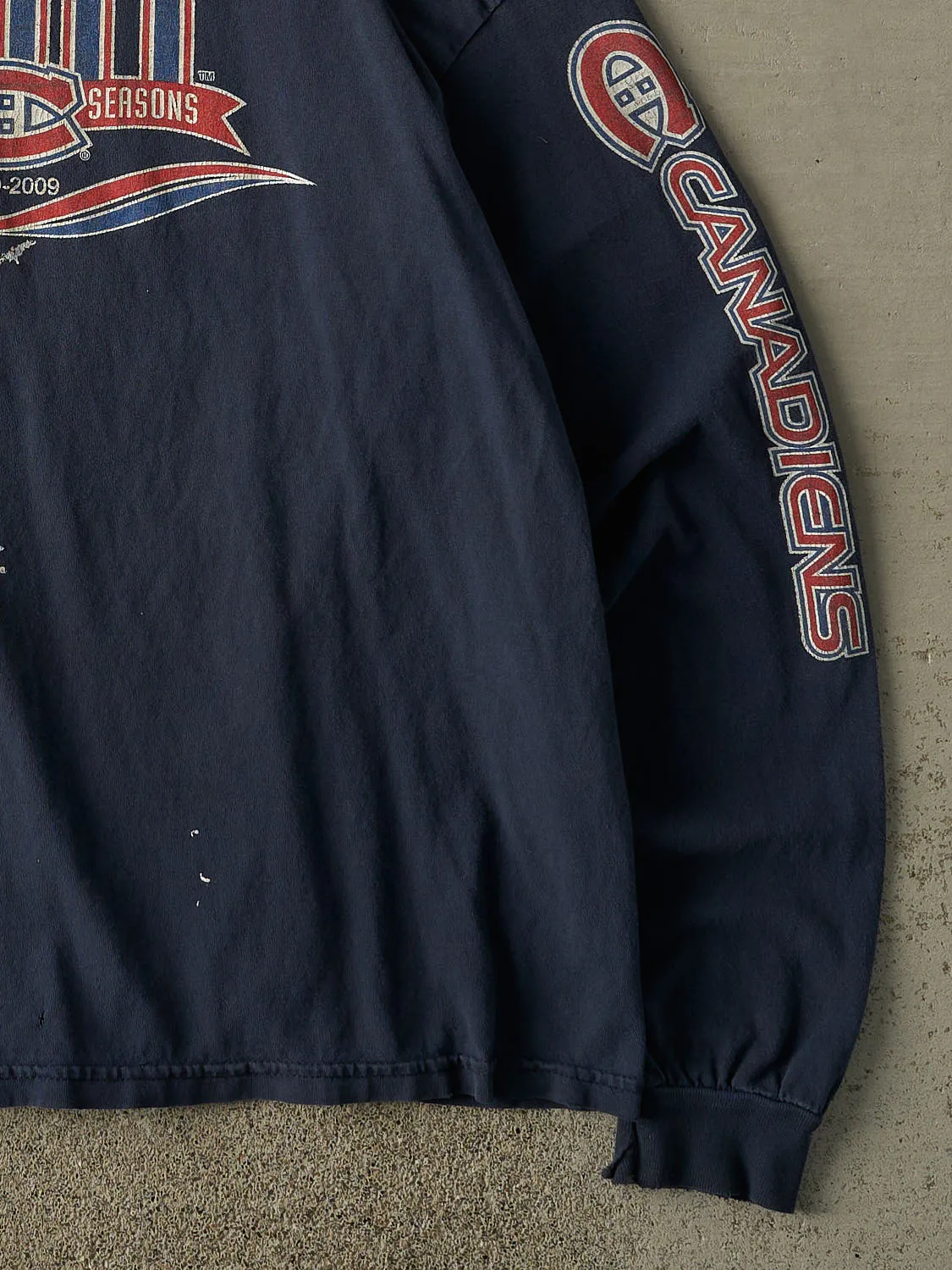 Vintage 09' Navy Blue Montreal Canadians 100th Season Long Sleeve (XL) sold by Rebalance Vintage product image thumbnail 3