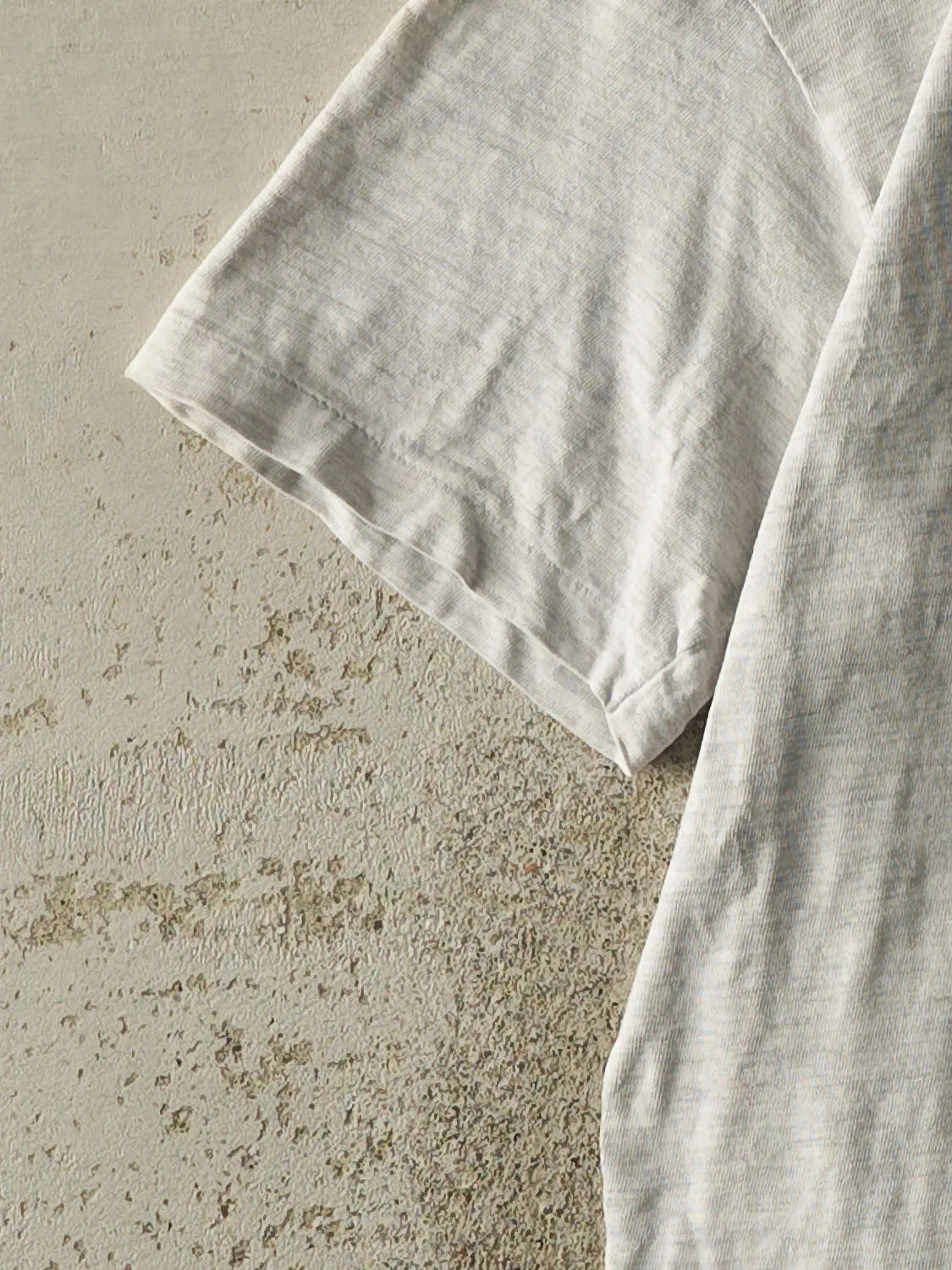 Vintage 90s Heather Grey Pocket Single Stitch Tee (S/M) sold by Rebalance Vintage product image thumbnail 3