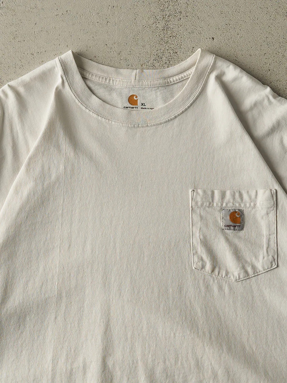 Vintage Y2K White Carhartt Pocket Tee (XL/XXL) sold by Rebalance Vintage product image thumbnail 2