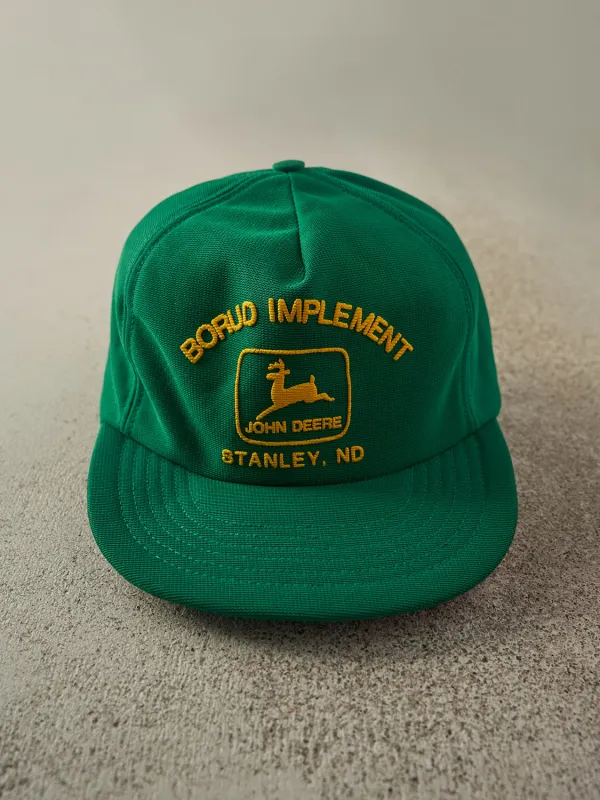 Vintage 80s Green John Deere Unstructured Snapback sold by Rebalance Vintage