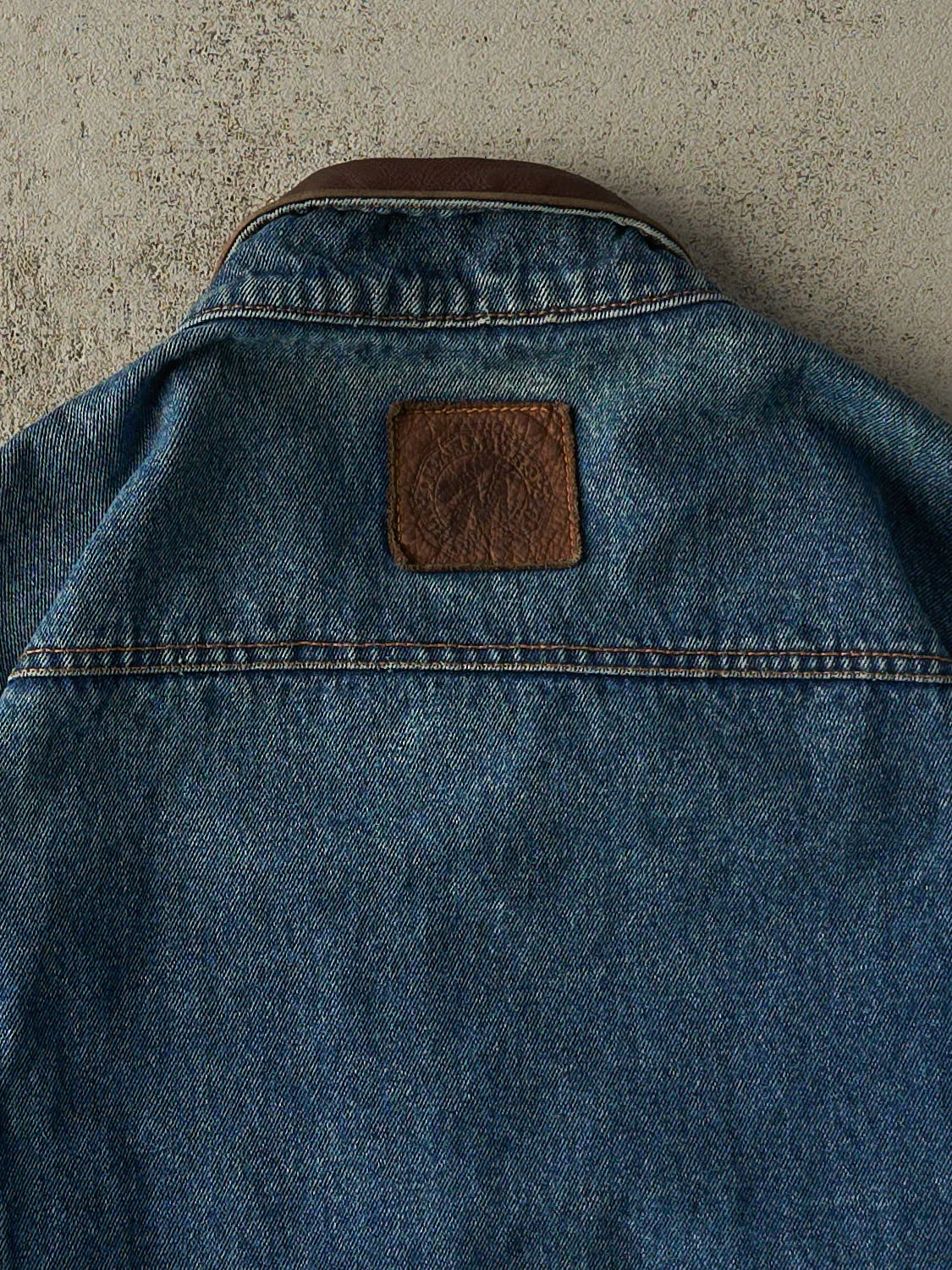 Vintage 80s Dark Wash Marlboro Jean Jacket (XL) sold by Rebalance Vintage product image thumbnail 3