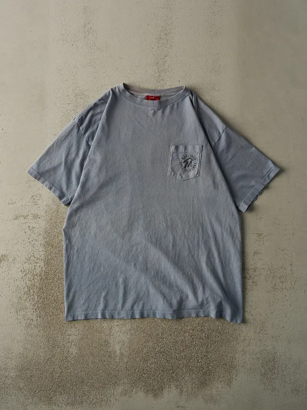 Vintage 90s Washed Blue Marlboro Country Store Pocket Tee (XL/XXL) sold by Rebalance Vintage