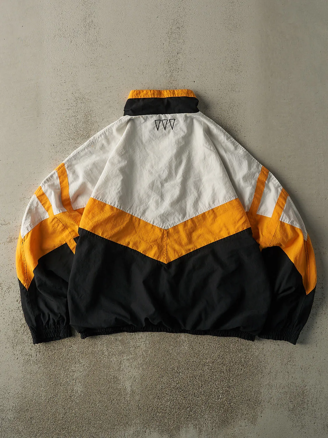 Vintage 90s White, Black & Yellow Diadora Boxy Track Jacket (XL) sold by Rebalance Vintage product image thumbnail 2