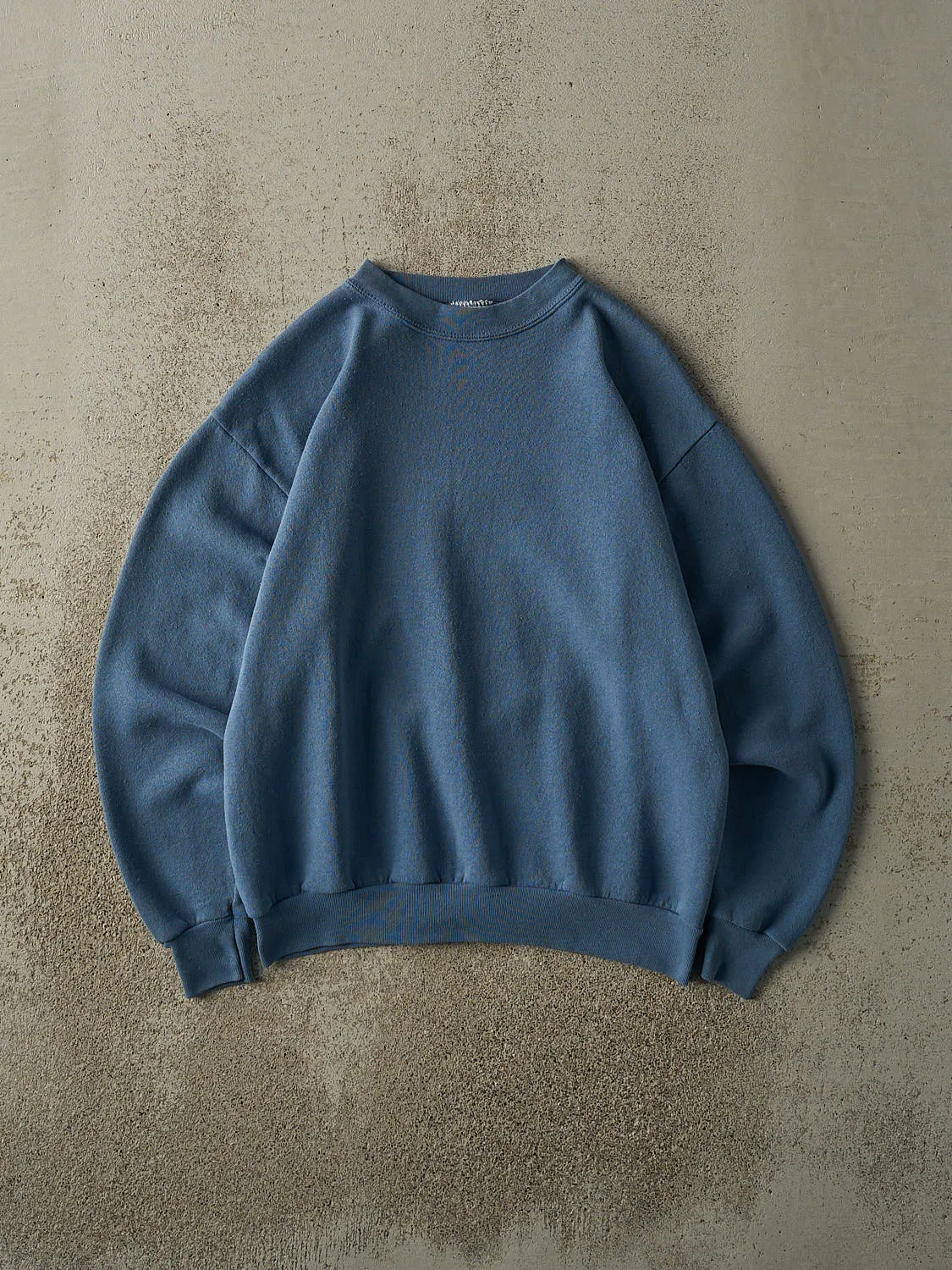 Vintage 90s Blue Blank Crewneck (S/M) sold by Rebalance Vintage