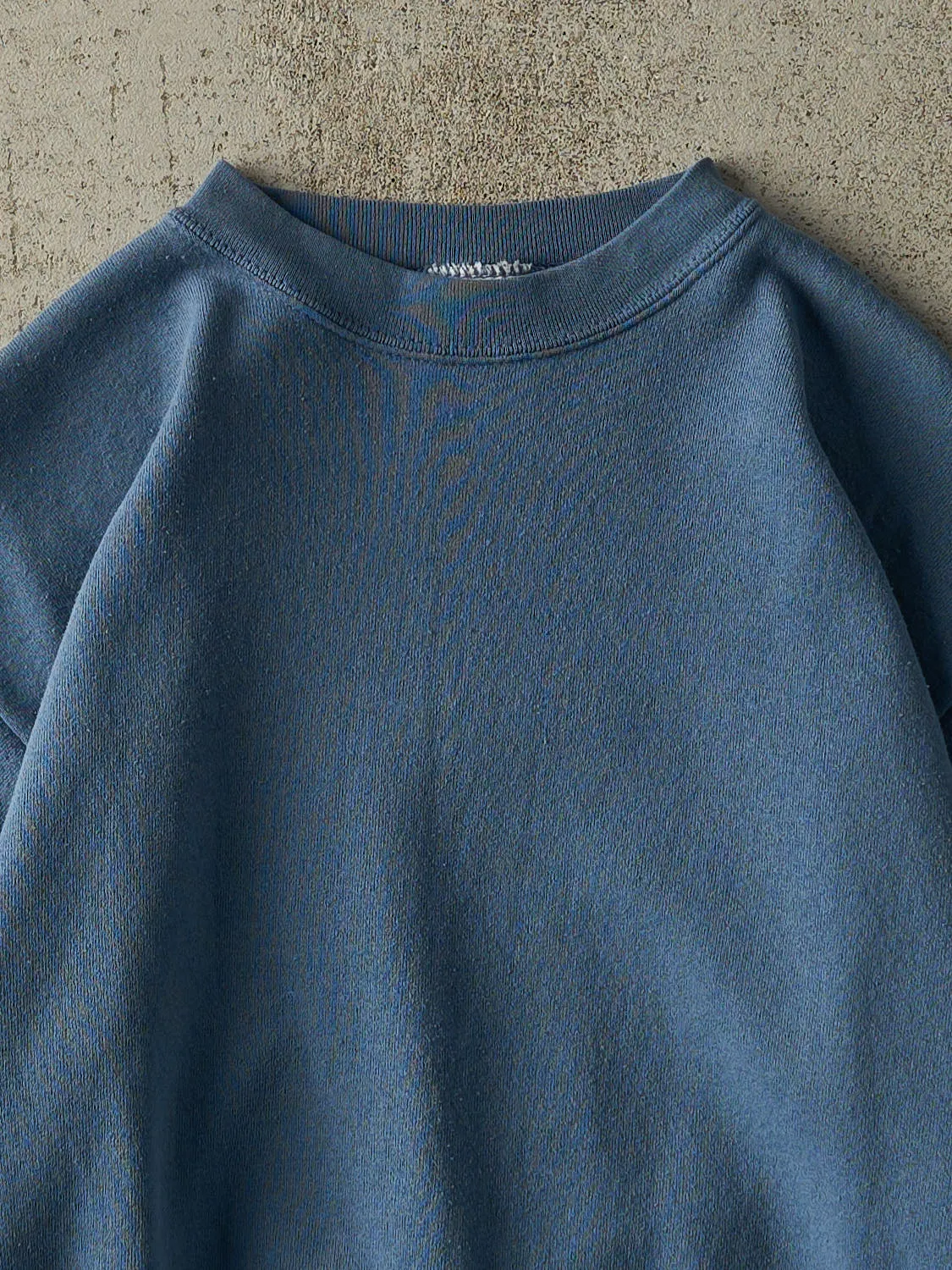 Vintage 90s Blue Blank Crewneck (S/M) sold by Rebalance Vintage product image thumbnail 2