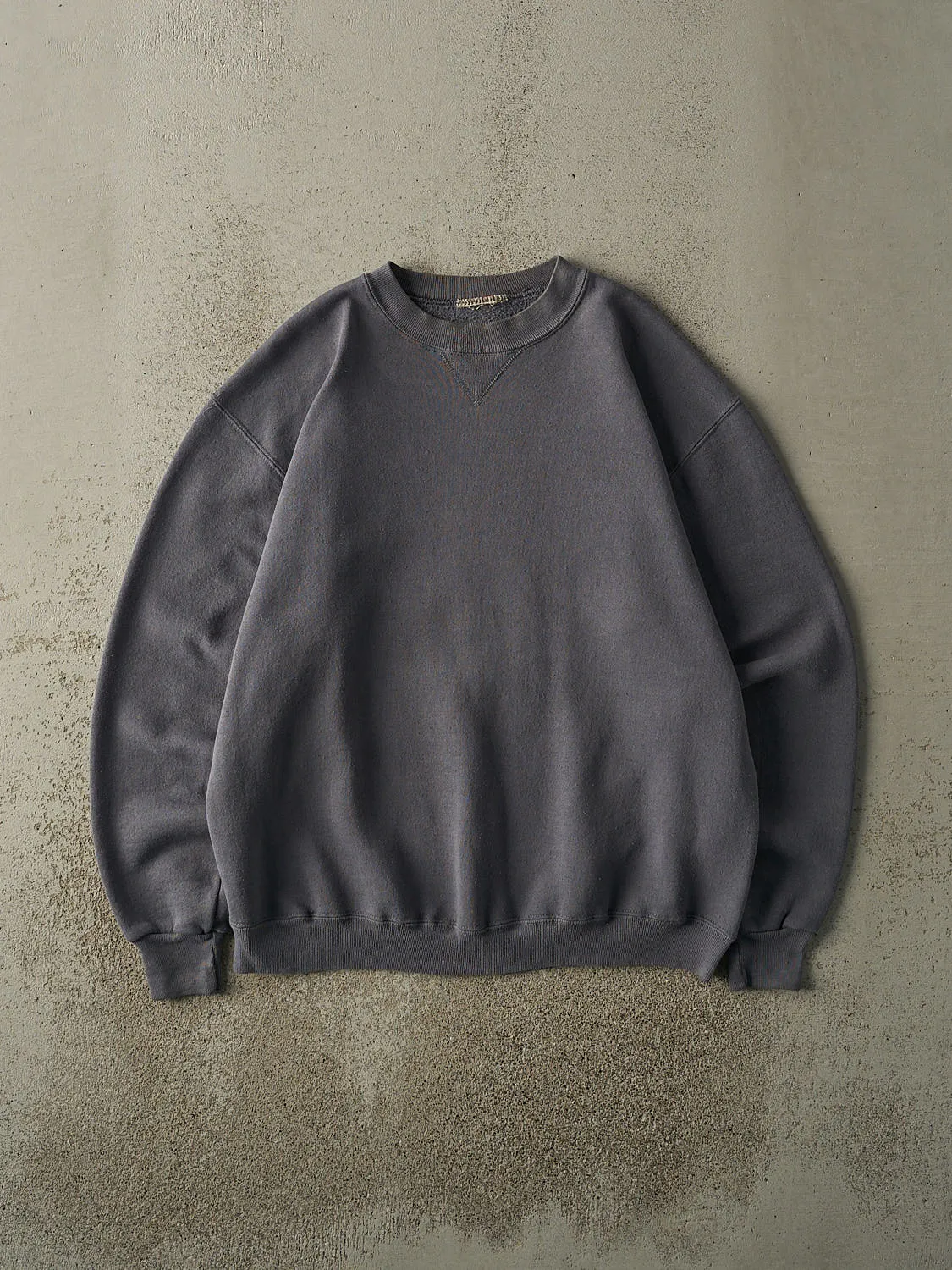 Vintage 90s Slate Blue Blank Crewneck (L/XL) sold by Rebalance Vintage