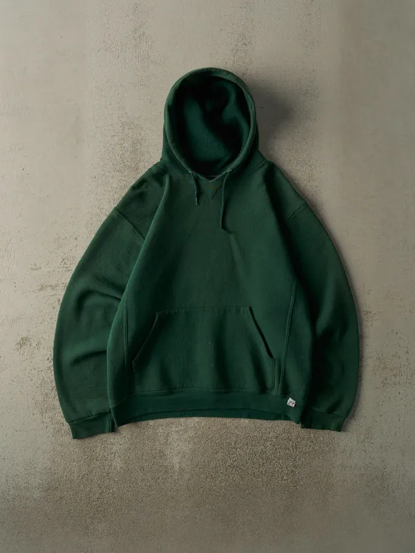 Vintage Y2K Green Russell Athletic Blank Hoodie (M/L) sold by Rebalance Vintage