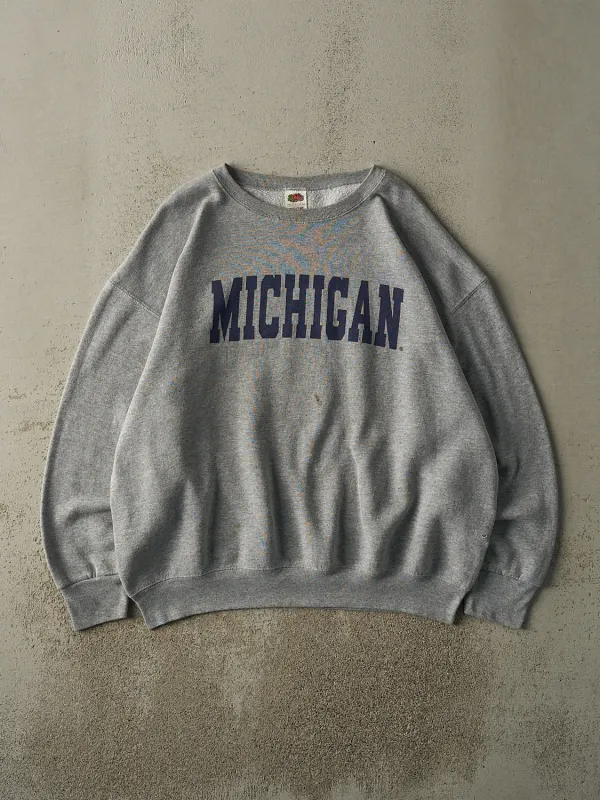 Vintage Y2K Grey University of Michigan Crewneck (XL/XXL) sold by Rebalance Vintage