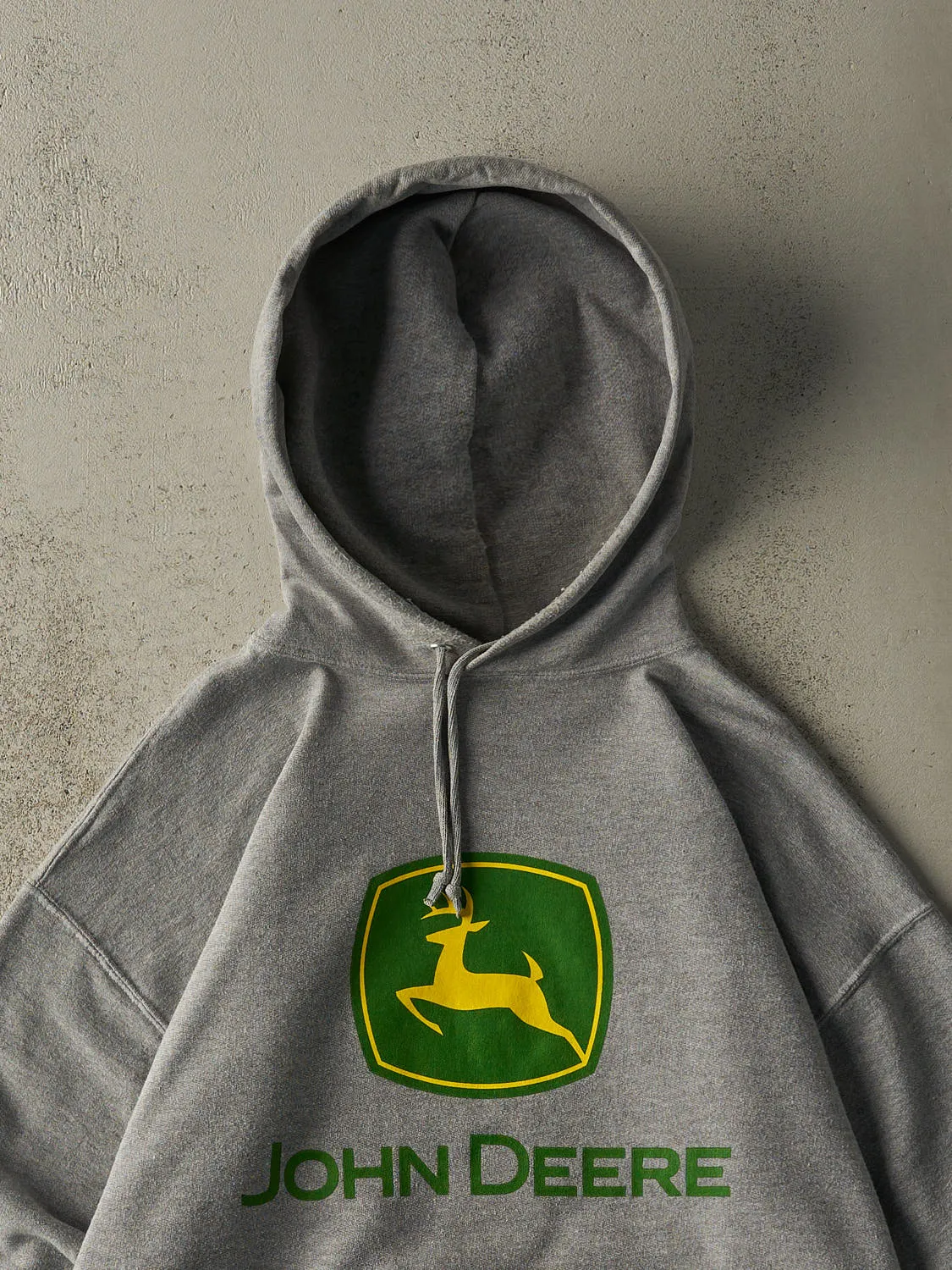 Vintage Y2K Grey John Deere Hoodie (L/XL) sold by Rebalance Vintage product image thumbnail 3