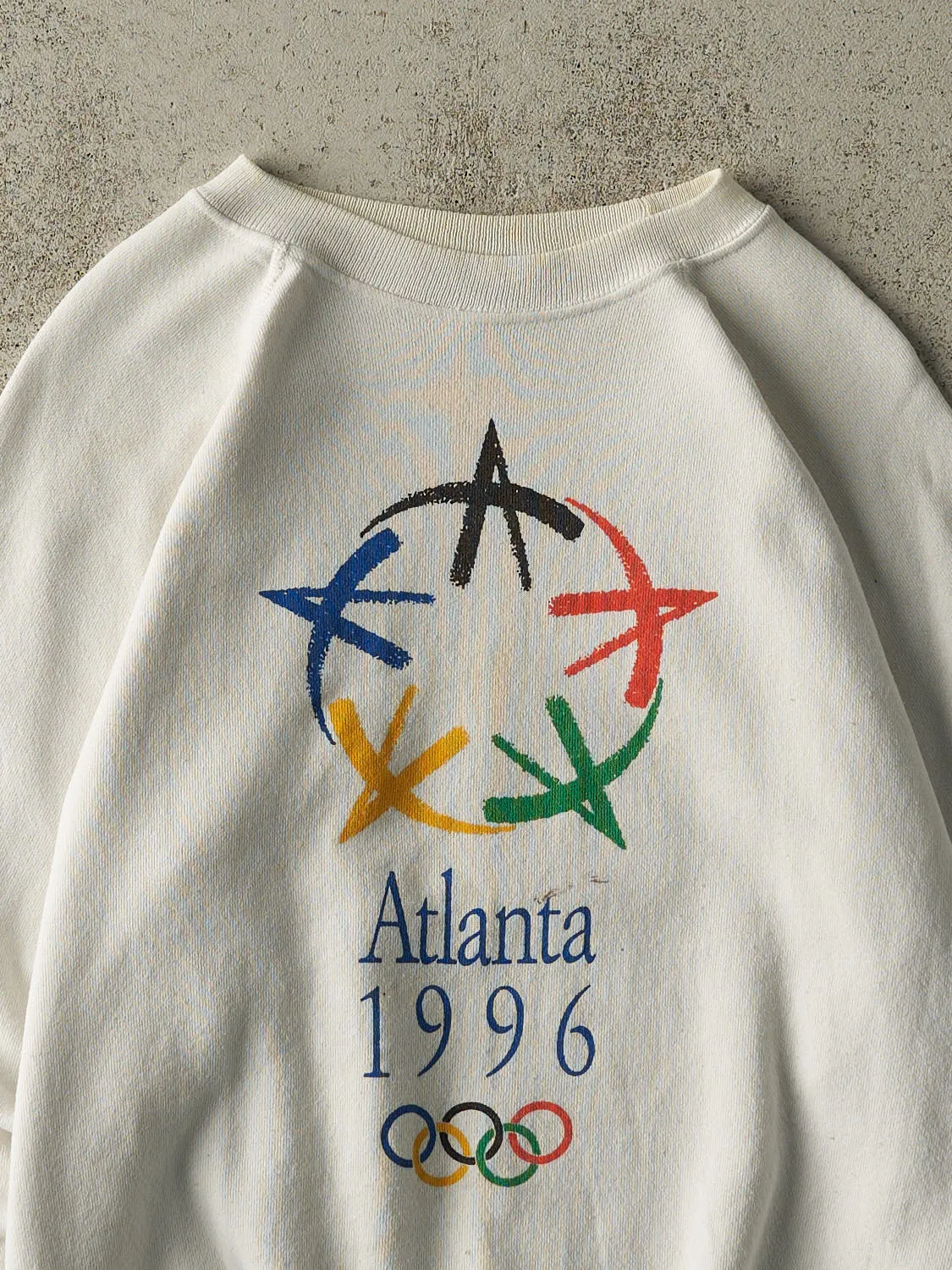 Vintage 96' White Atlanta Olympics Crewneck (M/L) sold by Rebalance Vintage product image thumbnail 2