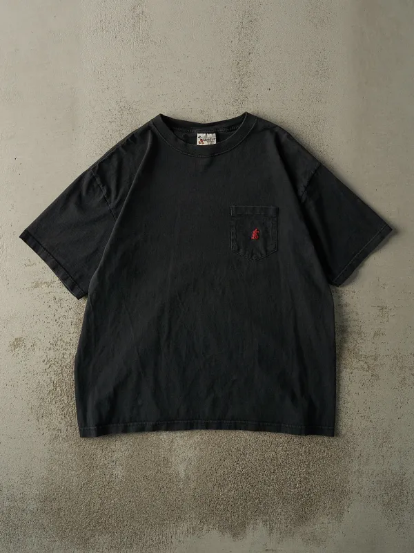 Vintage 90s Black Disney Embroidered Pocket Tee (L/XL) sold by Rebalance Vintage