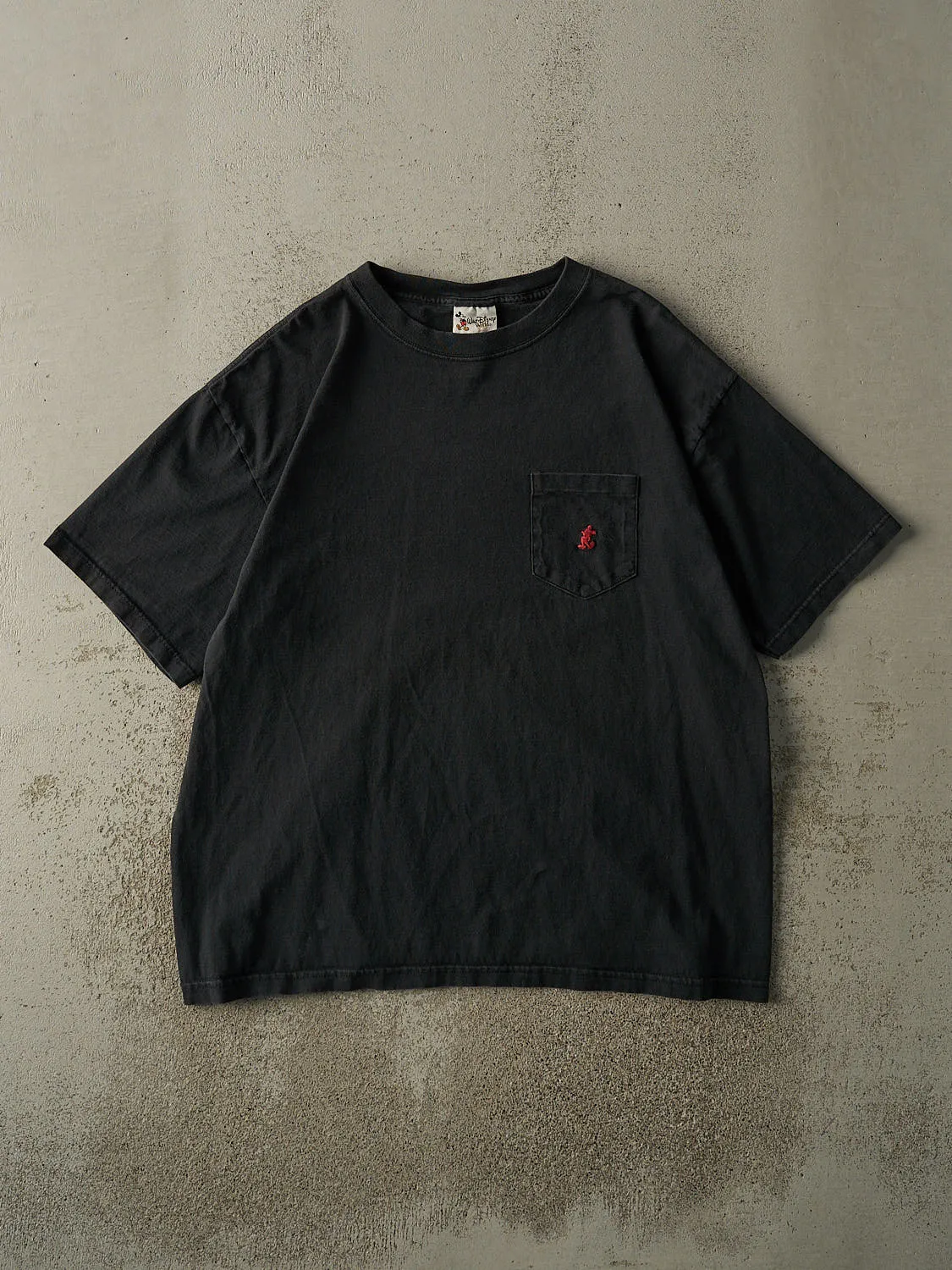 Vintage 90s Black Disney Embroidered Pocket Tee (L/XL) sold by Rebalance Vintage