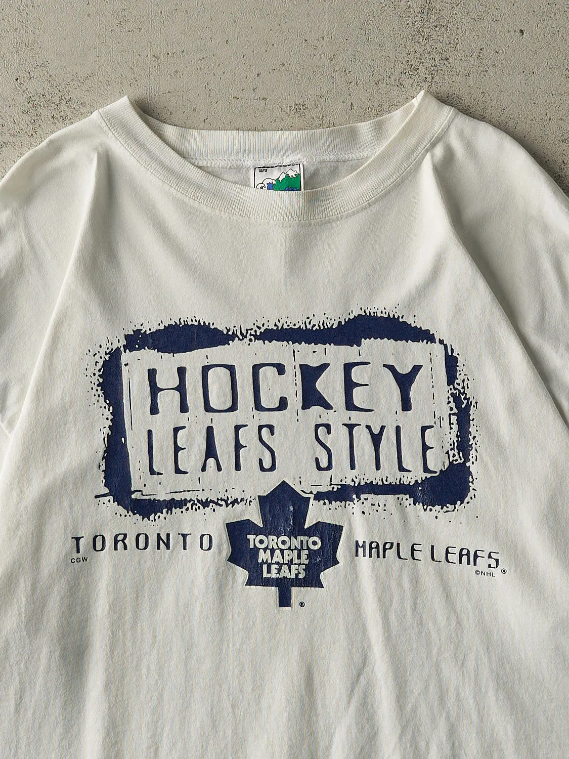 Vintage Y2K White Toronto Maple Leafs "Hockey Leafs Style" Tee (XL/XXL) sold by Rebalance Vintage product image thumbnail 2