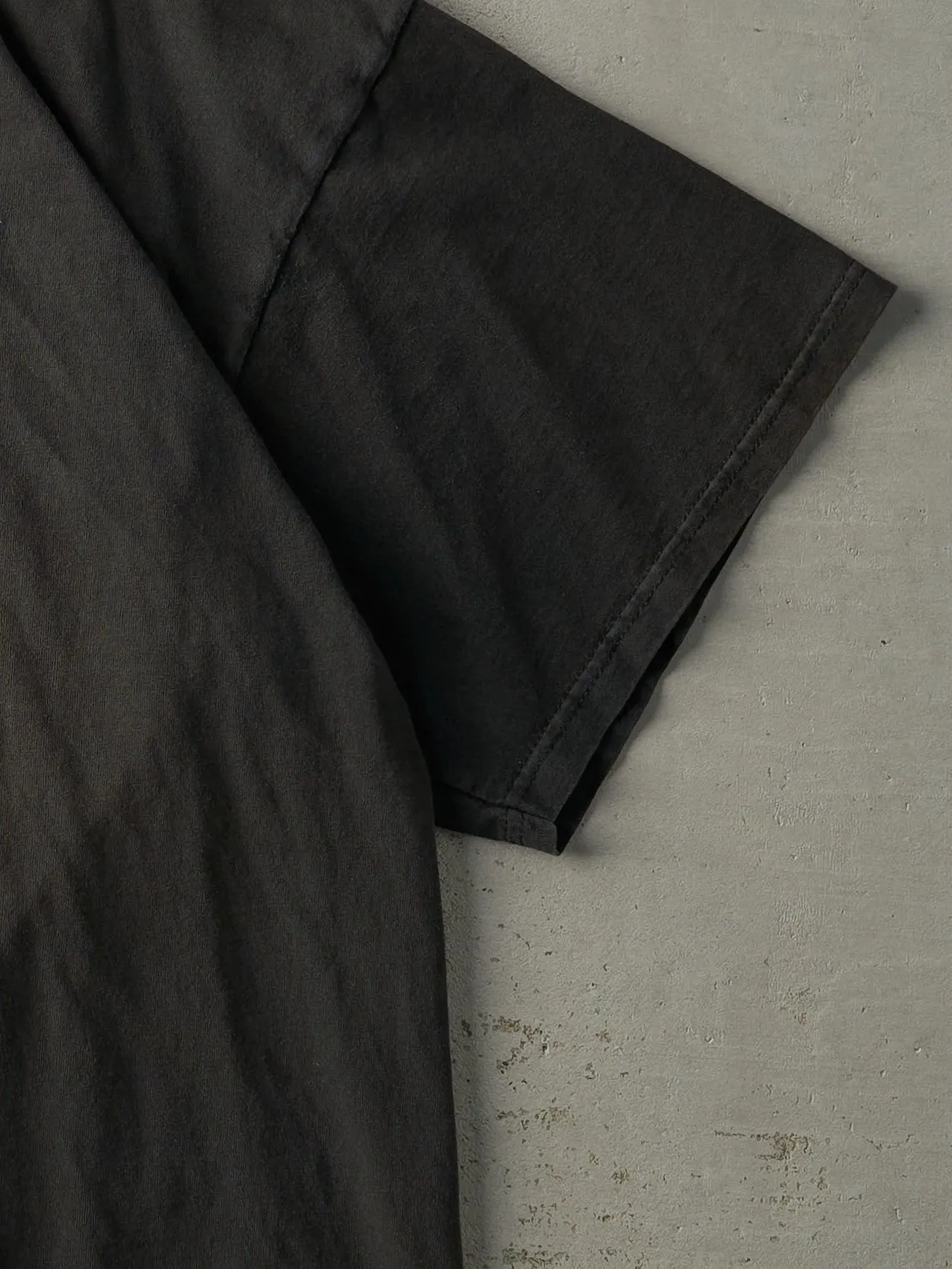 Vintage 90s Faded Black Embroidered Nike Swoosh Tee (L) sold by Rebalance Vintage product image thumbnail 3