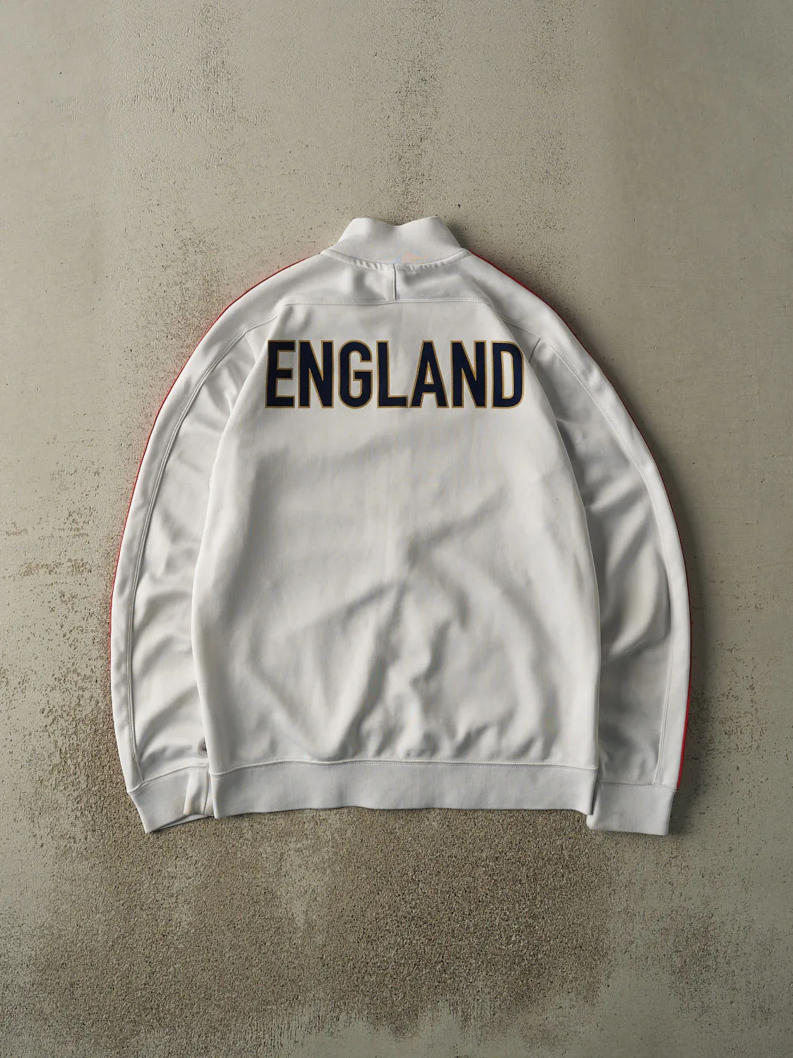 Vintage 13' White & Red England Nike Track Jacket (L) sold by Rebalance Vintage product image thumbnail 3
