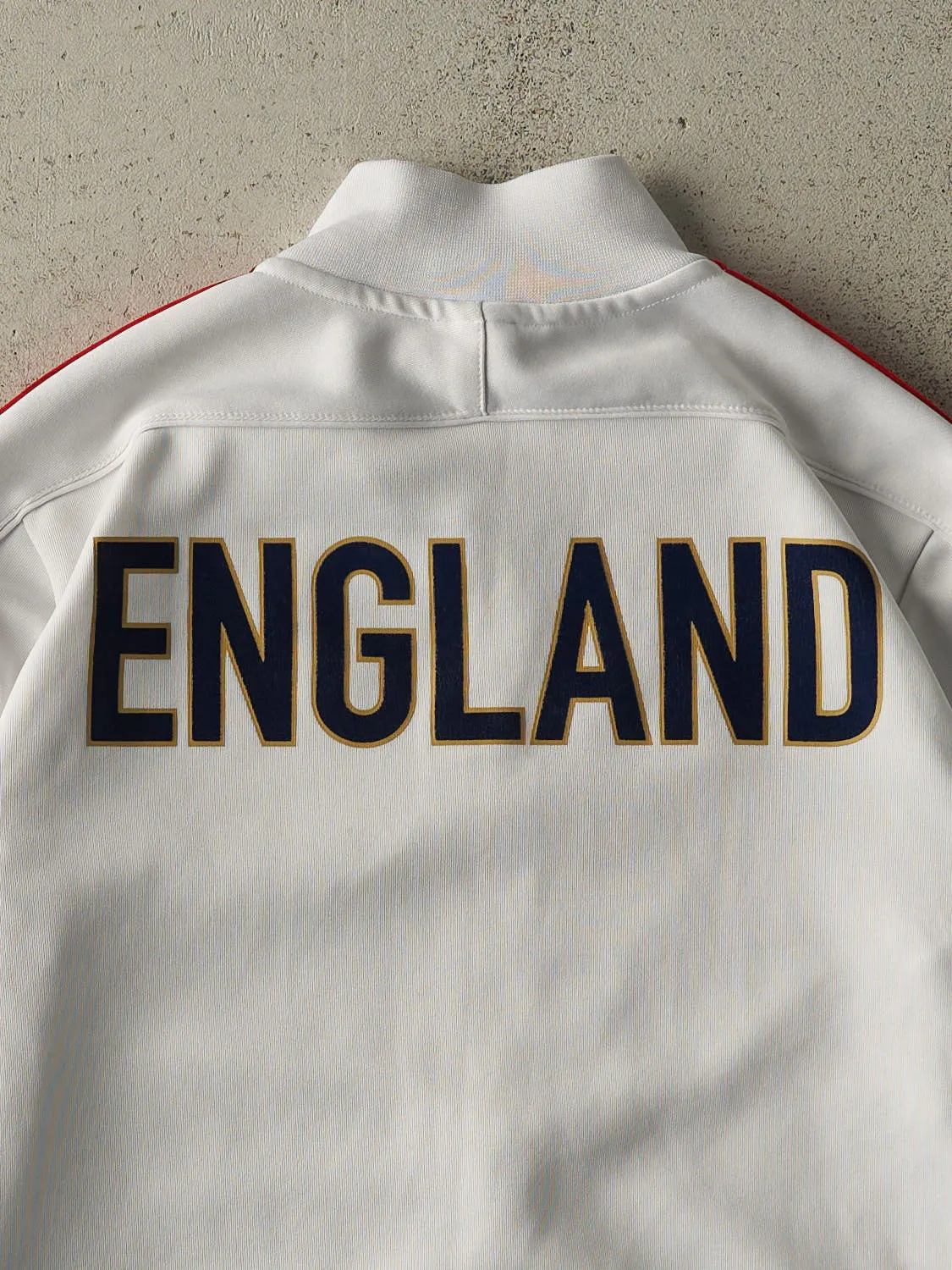Vintage 13' White & Red England Nike Track Jacket (L) sold by Rebalance Vintage product image thumbnail 5