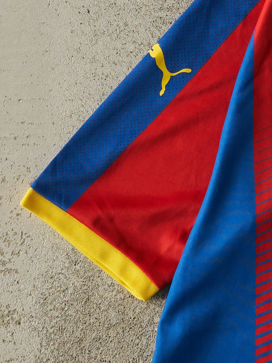 Vintage Y2K Blue, Red & Yellow Crystal Palace FC Soccer Jersey (S/M) sold by Rebalance Vintage product image thumbnail 3