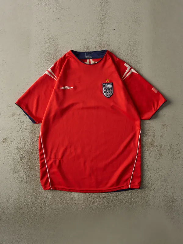 Vintage Y2K Red England Umbro Soccer Jersey (L/XL) sold by Rebalance Vintage