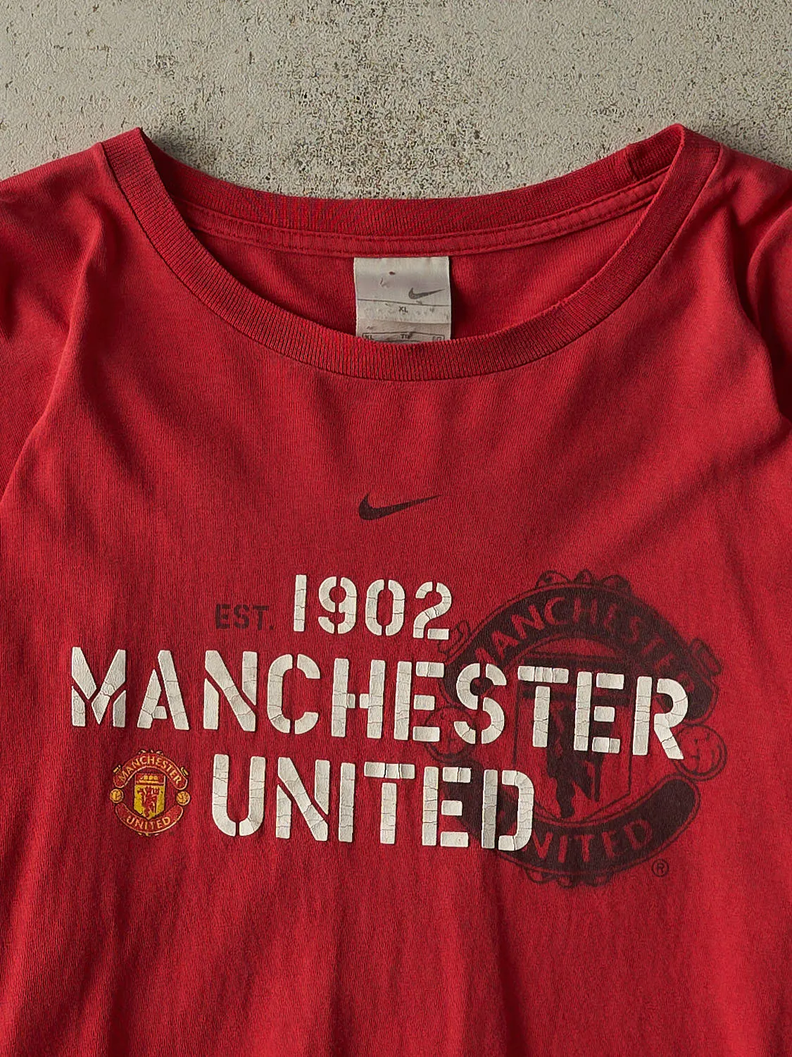 Vintage Y2K Red Nike Manchester United Long Sleeve (XL/XXL) sold by Rebalance Vintage product image thumbnail 2