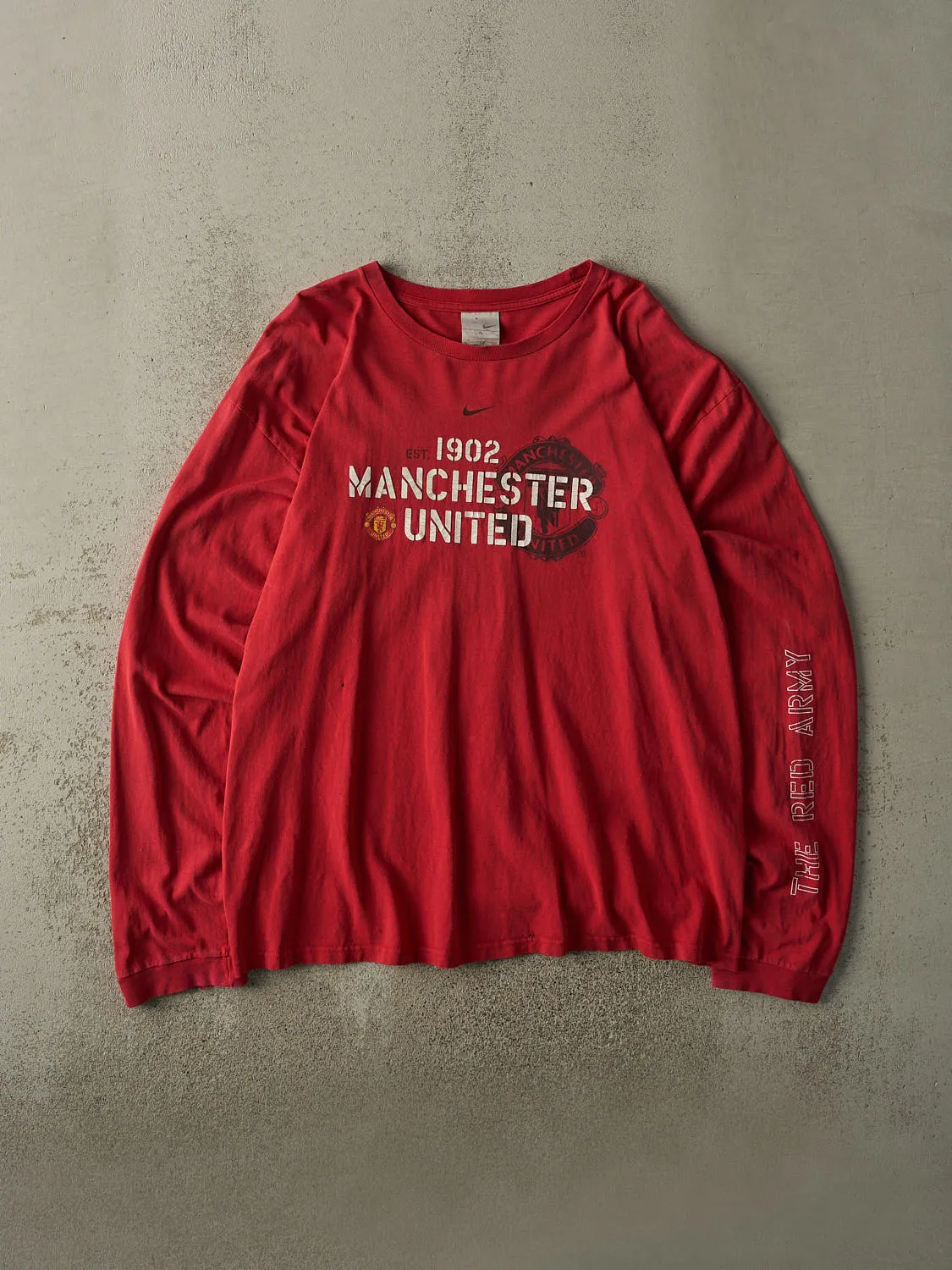 Vintage Y2K Red Nike Manchester United Long Sleeve (XL/XXL) sold by Rebalance Vintage