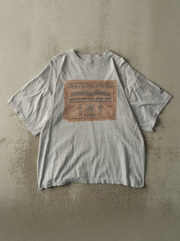 Vintage Y2K Grey Newcastle United FC Adidas Tee (LXL) sold by Rebalance Vintage