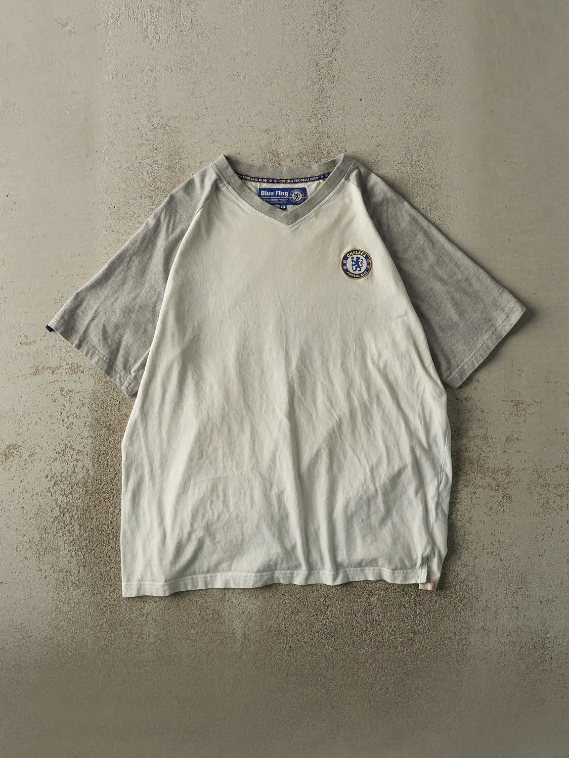 Vintage Y2K White & Grey Chelsea FC Tee (L/XL) sold by Rebalance Vintage