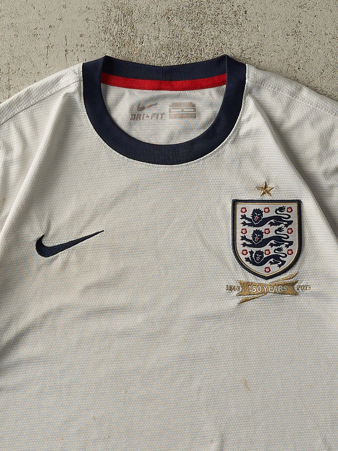 Vintage 13' White Nike England Soccer Jersey (S/M) sold by Rebalance Vintage product image thumbnail 2