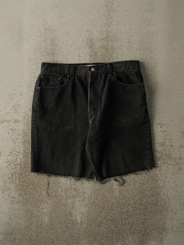 Vintage Y2K Black Levi's 505 Cut Off Denim Shorts (35.5x9.5) sold by Rebalance Vintage