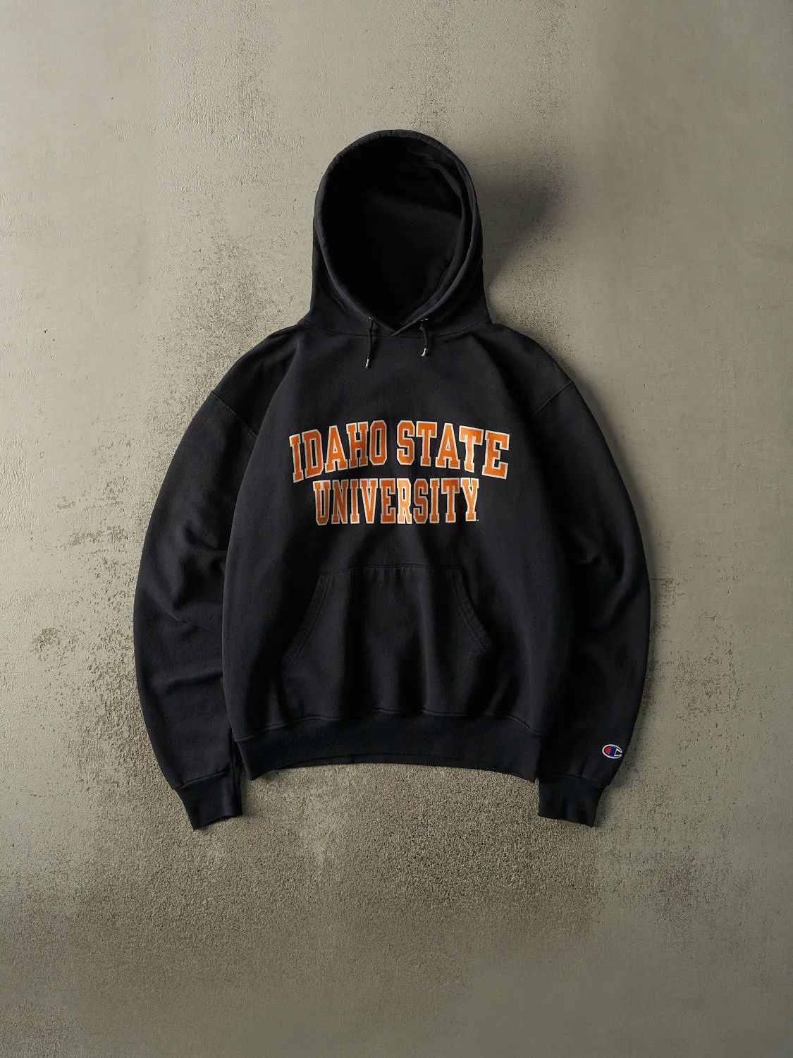 Vintage 90s Black Idaho State University Hoodie (M) sold by Rebalance Vintage