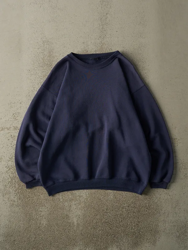 Vintage 90s Navy Blue Blank Crewneck (M/L) sold by Rebalance Vintage