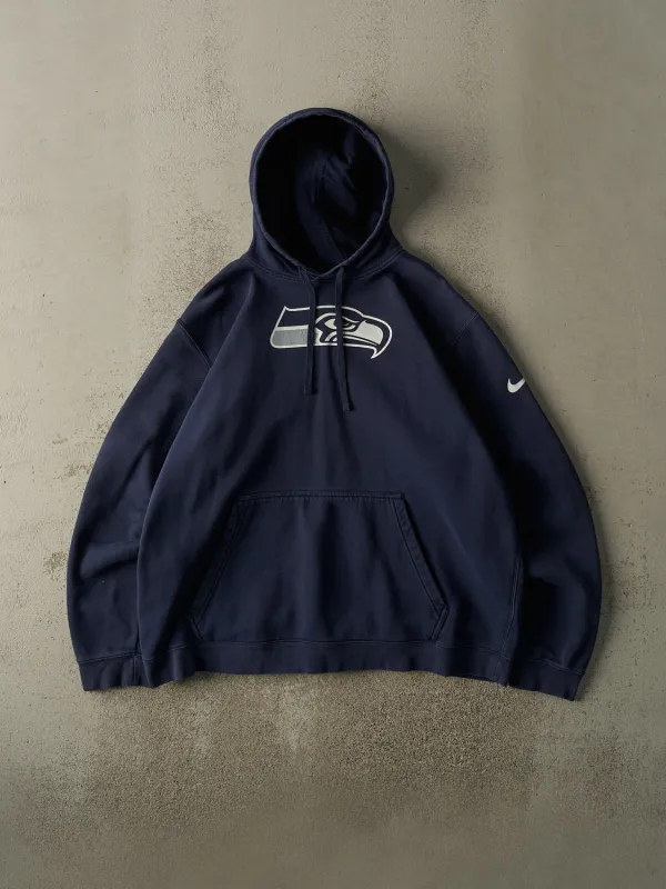 Vintage Y2K Navy Blue Seattle Seahawks Nike Hoodie (XL/XXL) sold by Rebalance Vintage