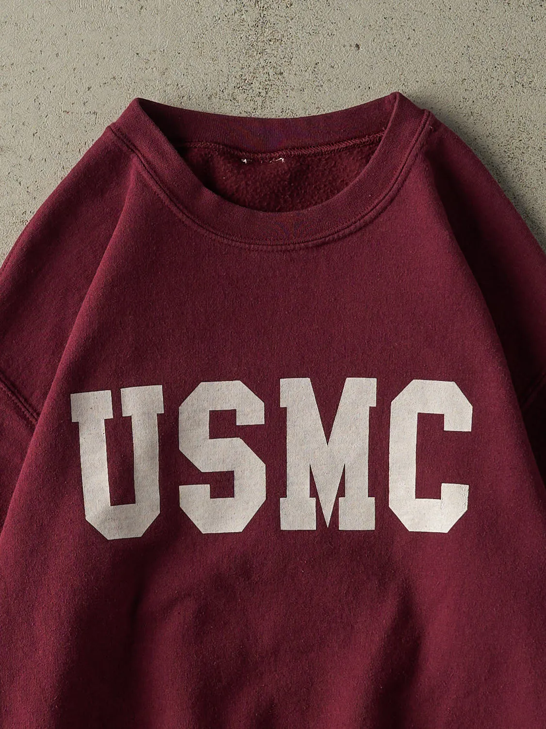 Vintage Y2K Burgundy USMC Crewneck (M) sold by Rebalance Vintage product image thumbnail 3